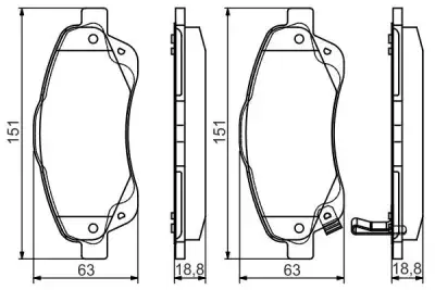 BOSCH 0986495083 Ön Balata - 7. Görsel