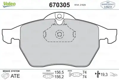 VALEO 670305 Fren Balatası Ön - 1. Görsel