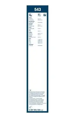 BOSCH 3397001543 Silecek Süpürgesi Ön Takım - 3. Görsel
