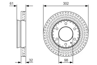 BOSCH 0986479V32 Fren Diski Ön