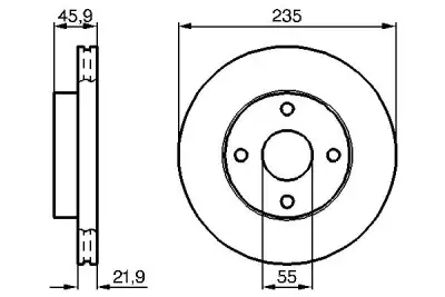 BOSCH 0986478787 Fren Diski Ön - 1. Görsel