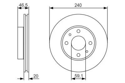 BOSCH 0986479S74 Fren Diski Ön - 5. Görsel