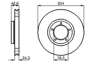 BOSCH 0986478160 Fren Diski Ön - 5. Görsel