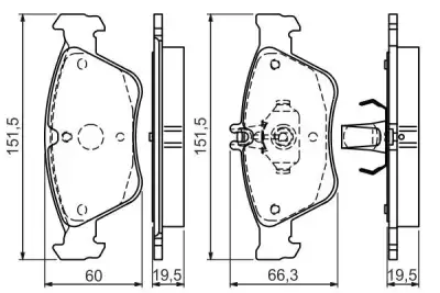 BOSCH 0986494002 Fren Balatası Ön - 7. Görsel