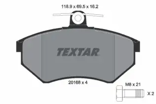TEXTAR 2016801 Fren Balatası Ön