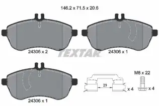 TEXTAR 2430602 Fren Balatası Ön