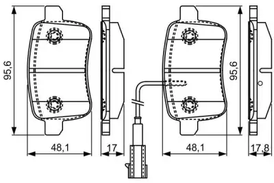 BOSCH 0986495305 Fren Balatası Arka - 7. Görsel