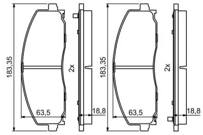 BOSCH 0986494769 Fren Balatası Ön - 7. Görsel