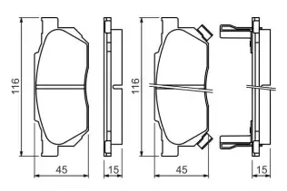 BOSCH 0986490440 Ön Fren Balata