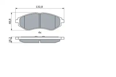 BOSCH 0986424818 Fren Balatası Ön - 7. Görsel