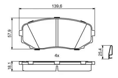 BOSCH 0986494879 Ön Fren Balata - 7. Görsel