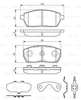 BOSCH 0986490260 Fren Balatası Arka - 8. Görsel