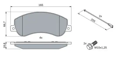 BOSCH 0986494170 Fren Balatası Ön - 7. Görsel
