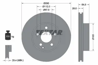 TEXTAR 92163205 Fren Diski Ön