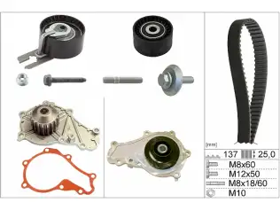 Su Pompası + Triger Kayışı Seti Schaeffler INA 530 0375 30