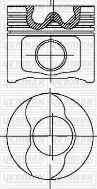 Piston+Segman FEDERAL ORJINAL FM 87-70725 080A - 1. Görsel