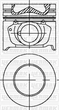 Piston (83.00MM-0.50)  YENMAK 36-04200-050 - 1. Görsel