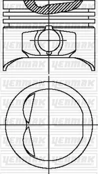 Piston (86.40MM-0.80)  NÜRAL 87-70741-080 - 1. Görsel
