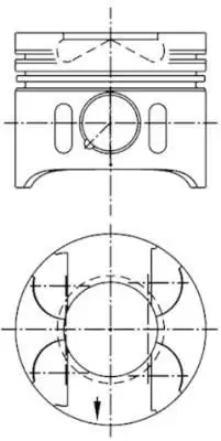 Piston (88.00MM-STD)  GOETZE 87-72598-STD-1 - 1. Görsel