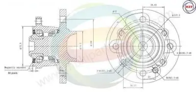Tekerlek Yatağı Seti Multiparts 70-340050 - 1. Görsel