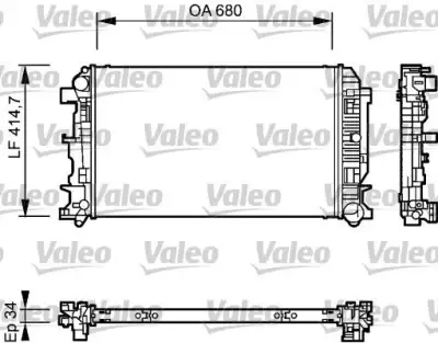 Radyatör Crafter 06 11 2.5Tdi Ac Mek 680X414.7X34 - 1. Görsel