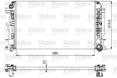 Radyatör Sprinter 06 Crafter 06 2.5Tdi Ac Klimasiz Mek 680X414.5X23 - 1. Görsel