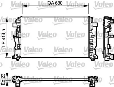 Radyatör Sprinter 06 Crafter 06 2.5Tdi Ac Klimasiz Mek 680X414.5X23 - 2. Görsel