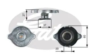 GATES RC217 Radyatör Yedek Su Depo Kapağı