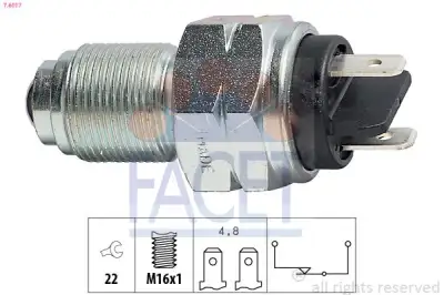 Şalter, Geri Vites Lambası Made İn İtaly - Oe Equivalent FACET 7.6017 - 1. Görsel