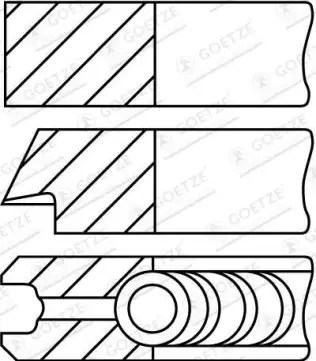 Segman Seti Goetze Diamond Coated® GOETZE ENGINE 08-430500-00