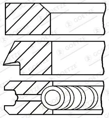 Segman Seti GOETZE ENGINE 08-109100-00 - 1. Görsel