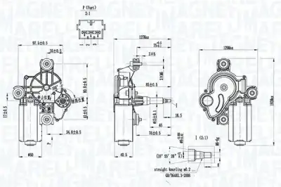 Silecek Mekanizma Motoru Arka MAGNETI MARELLI 064342011010 - 1. Görsel