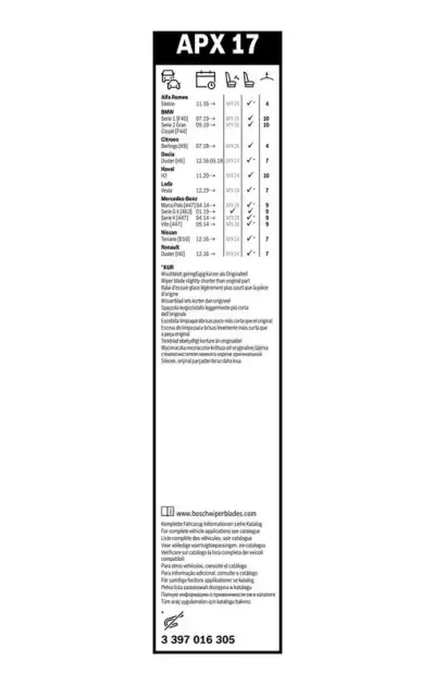 Silecek Süpürgesi Aerotwin Plus BOSCH 3 397 016 305 - 3. Görsel