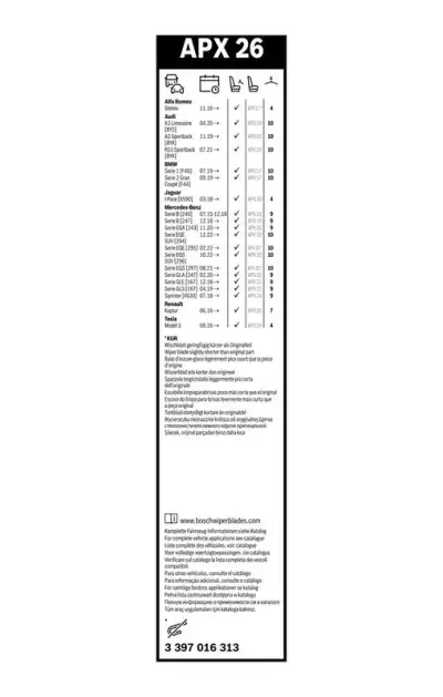 Silecek Süpürgesi Aerotwin Plus BOSCH 3 397 016 313 - 3. Görsel