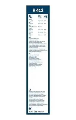 BOSCH 3397015450 Silecek Süpürgesi Arka