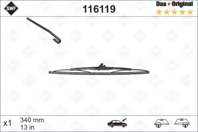VALEO 116119 Silecek Süpürgesi Arka - 1. Görsel