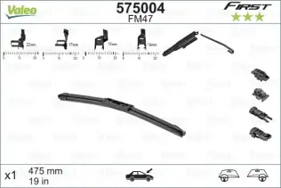 Silecek Süpürgesi Ön  475 mm - 19 inç VALEO 575004