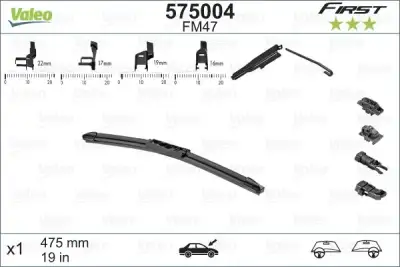 Silecek Süpürgesi Ön  475 mm - 19 inç VALEO 575004 - 1. Görsel
