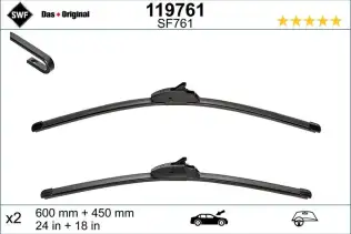 Silecek Süpürgesi Ön  600/450 mm - 24/18 inç SWF 119761