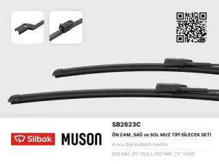 Silecek Süpürgesi Ön  650/550 mm - 26/22 inç SILBAK SB2623C