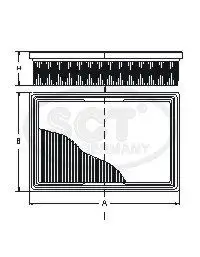 Hava Filtresi Sct-Germany Luftfilter Sb 550 SCT - MANNOL