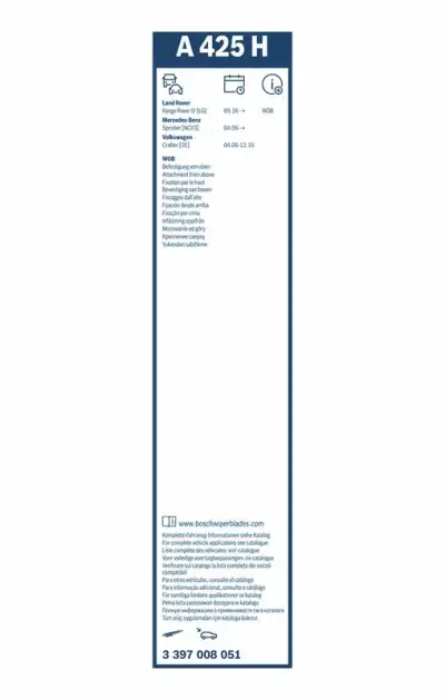 Silecek Süpürgesi Rear Aerotwin BOSCH 3 397 008 051 - 3. Görsel