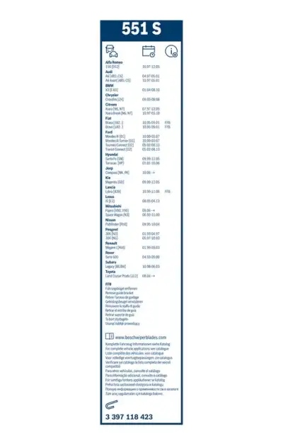 Silecek Süpürgesi Twin BOSCH 3 397 118 423 - 6. Görsel