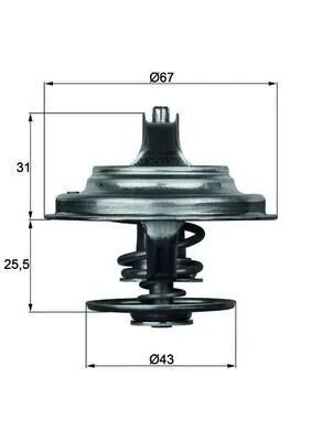 Termostat  MAHLE TX 23 75D