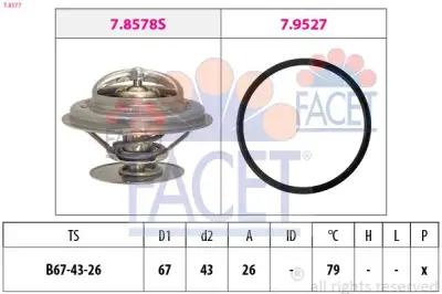 Termostat, Soğutma Sıvısı Made İn İtaly - Oe Equivalent FACET 7.8577 - 1. Görsel
