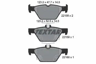 TEXTAR 2215801 Fren Balatası Arka