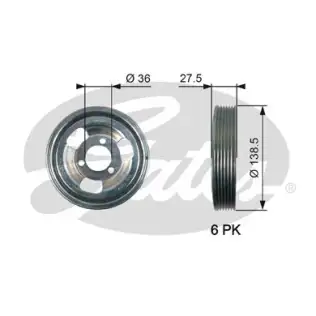 GATES TVD1117 Krank Kasnağı