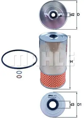 MAHLE OX78D Yağ Filtresi - 1. Görsel