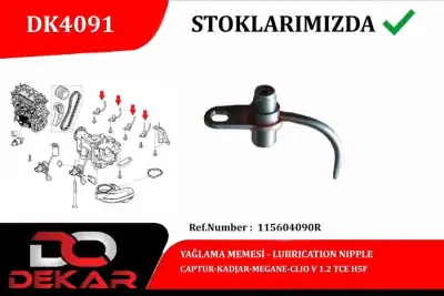 Yağlama Jeti Sağ veya Sol DEKAR 4091 - 1. Görsel