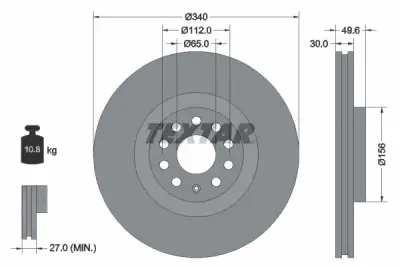 Fren Diski Pro TEXTAR 92229803 - 1. Görsel
